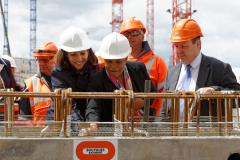 Anne Hidalgo et Christiane Taubira sur le chantier du nouveau palais de justice