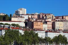 Vue sur la ville de Lyon côté collines