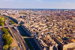 Vue sur le centre de la ville de Bordeaux
