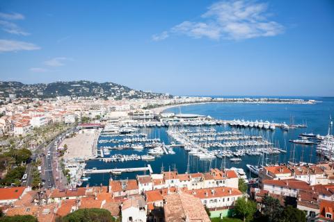 Vue port de Cannes