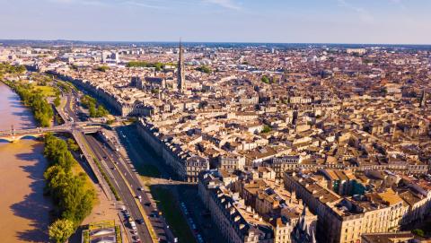 Vue sur le centre de la ville de Bordeaux