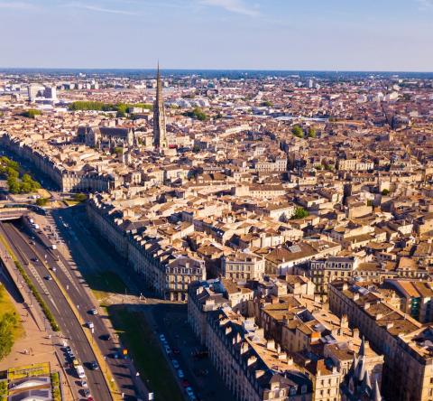 Vue sur le centre de la ville de Bordeaux